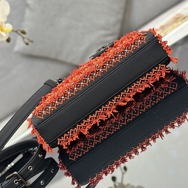 【女性の憧れ☆】ディオール 刺繍レッドビーズ レディディオールバッグ激安 M0540j