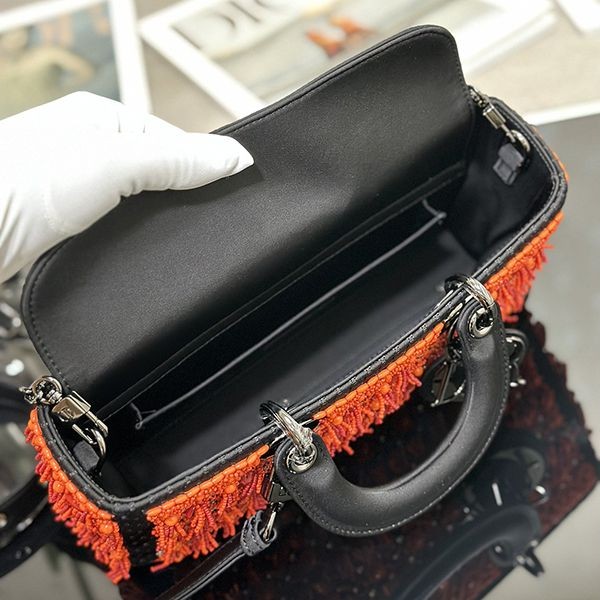 【女性の憧れ☆】ディオール 刺繍レッドビーズ レディディオールバッグ激安 M0540j