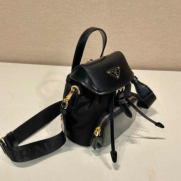 秋冬大セールプラダ Re-Nylon xブラッシュドレザー バックパック 偽物 puy13785