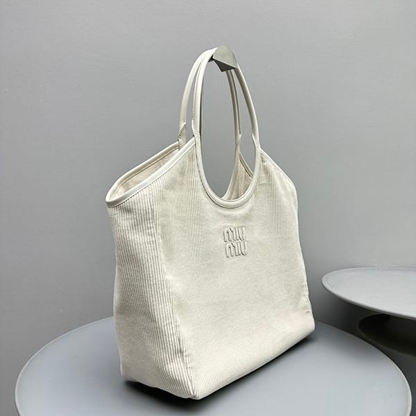 入手困難ミュウミュウ 偽物 レタリングロゴ レザー ショッピングバッグ 2サイズ myp60276