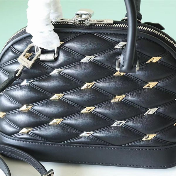 すぐ届 ルイヴィトン ナノ・アルマ ハンドバッグ 偽物 マルタージュ 美しいスタッズ M83019