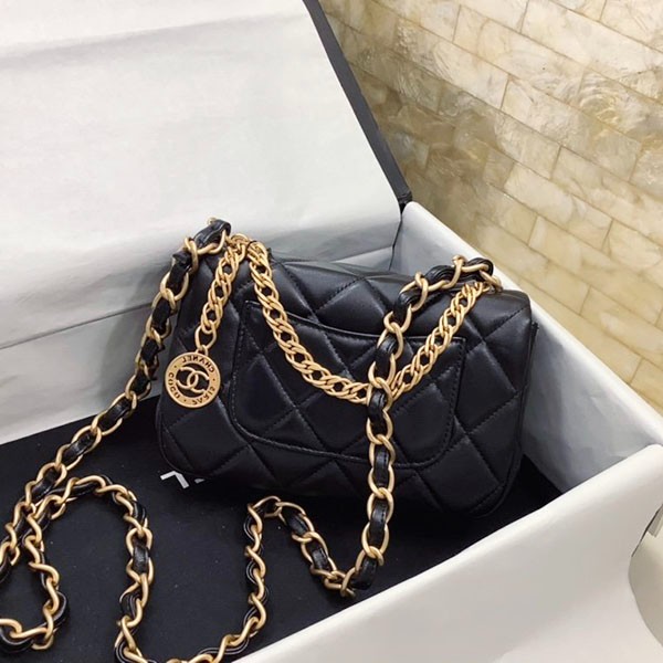 すぐ届【2WAY♡】シャネル スモールフラップバッグ コピー 黒 AS4012