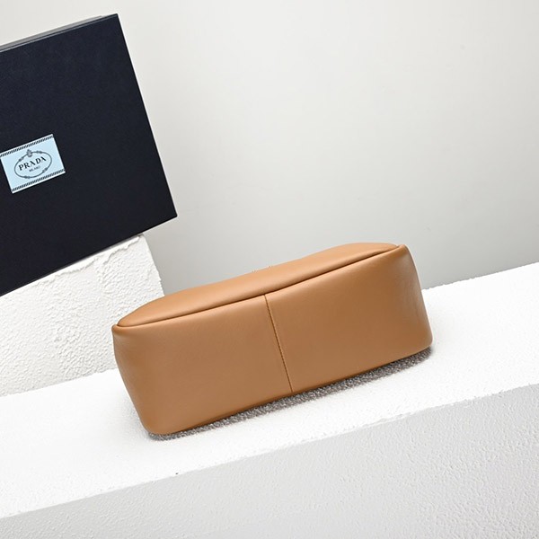 プラダ ミディアム レザー ハンドバッグ コピー キャメル 1BA444