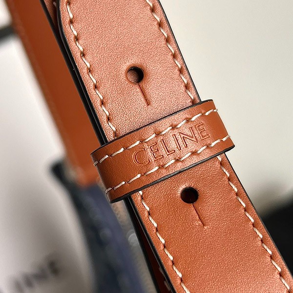 24SS【セリーヌ】AVA アヴァバッグ 偽物 全面トリオンフ デニム＆カーフ 193952FNM