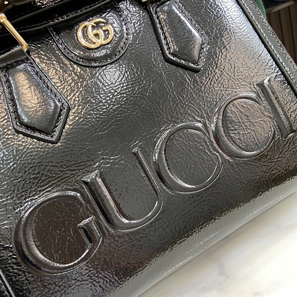 グッチ Diana Medium patent レザー トートバッグ 偽物 gud37036