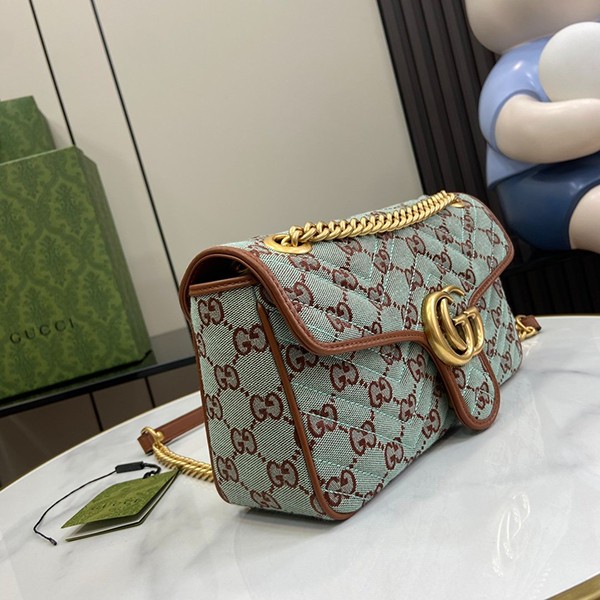 グッチ GGスーパーミニショルダーバッグ 偽物 Pale Blue Brown 783141