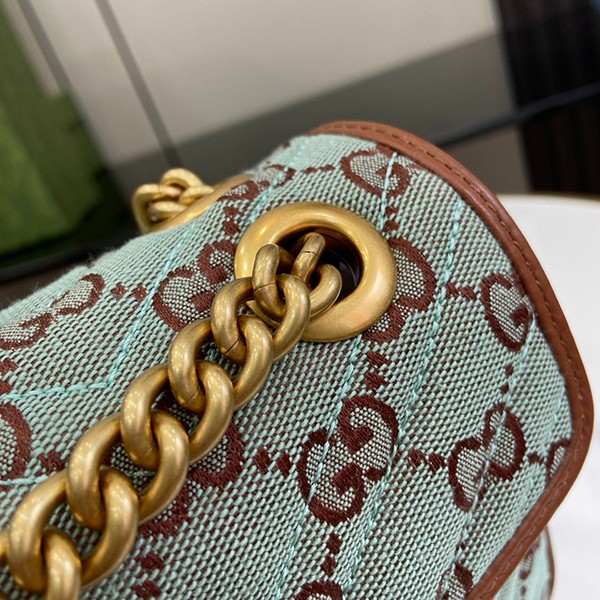グッチ GGスーパーミニショルダーバッグ 偽物 Pale Blue Brown 783141