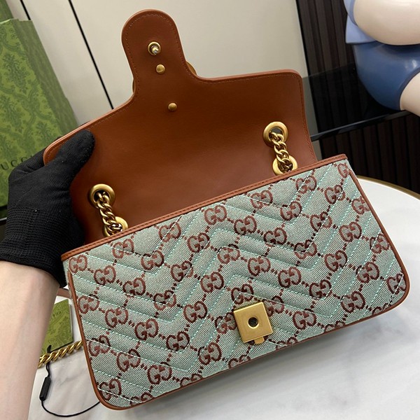 グッチ GGスーパーミニショルダーバッグ 偽物 Pale Blue Brown 783141