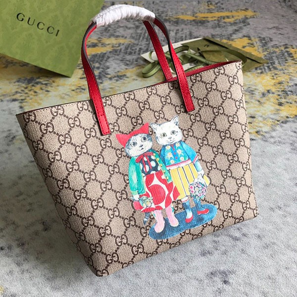 グッチ コラボキャットイラストトートバッグ コピー guk71129