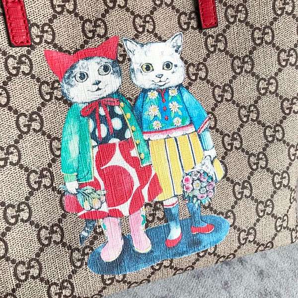 グッチ コラボキャットイラストトートバッグ コピー guk71129