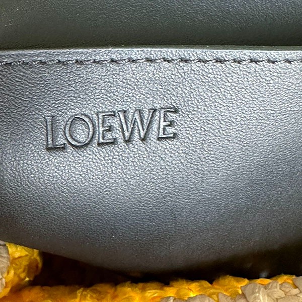 ロエベ ロゴ入ストライプ♪ラフィア*トートバッグ 偽物 low59938