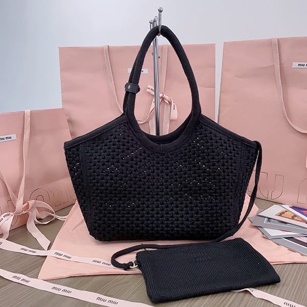 稀少ミュウミュウ Crochet handbag クロッシェハンドバッグ 偽物 mym09561
