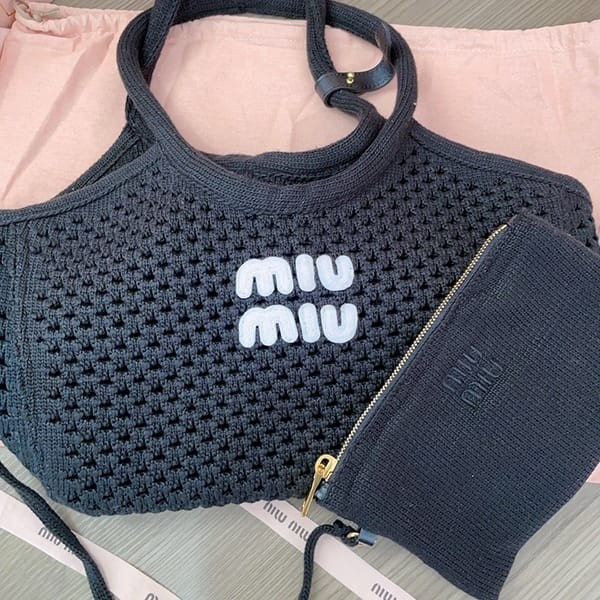 稀少ミュウミュウ Crochet handbag クロッシェハンドバッグ 偽物 mym09561