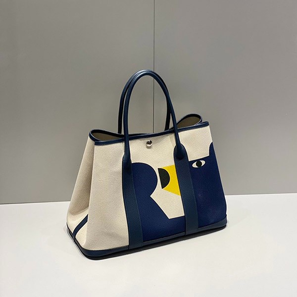 【クマ柄が素敵】エルメス 激安 Tasche ガーデンパーティ 36 Voyage バッグ erv24386