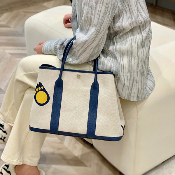【クマ柄が素敵】エルメス 激安 Tasche ガーデンパーティ 36 Voyage バッグ erv24386