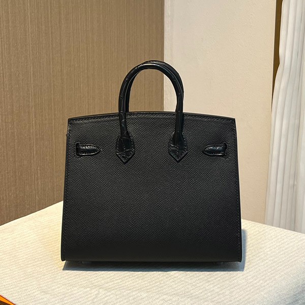 ★ブラック金具！エルメス バーキン スーパーコピー 20cm ヴォーマダム×アリゲーターマット×スイフト