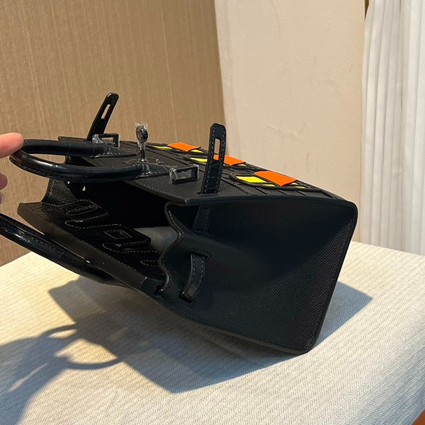 ★ブラック金具！エルメス バーキン スーパーコピー 20cm ヴォーマダム×アリゲーターマット×スイフト