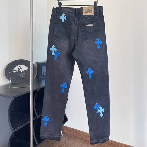 クロムハーツ 激安 セメタリー クロス パッチ カーペンター パンツ Kuk84006