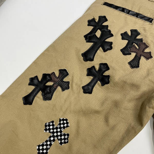クロムハーツ コピー セメタリークロスパッチ デニム パンツ Kua52486