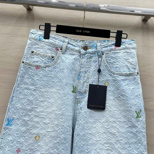 注目★ルイヴィトン n級品 モノグラムプリントデニムショーツ vur93412