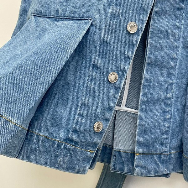 【24SS/プリーツが上品に揺れる♪】ルイヴィトン デニムスカート 偽物 1aflxq