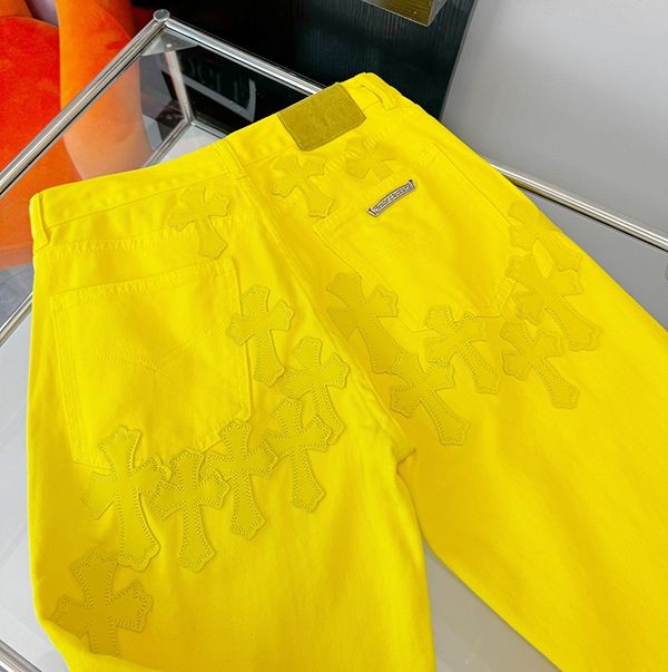 高品質♪♪♪クロムハーツ クロスパッチ ウォッシュドデニムパンツ パチモン Kur05924
