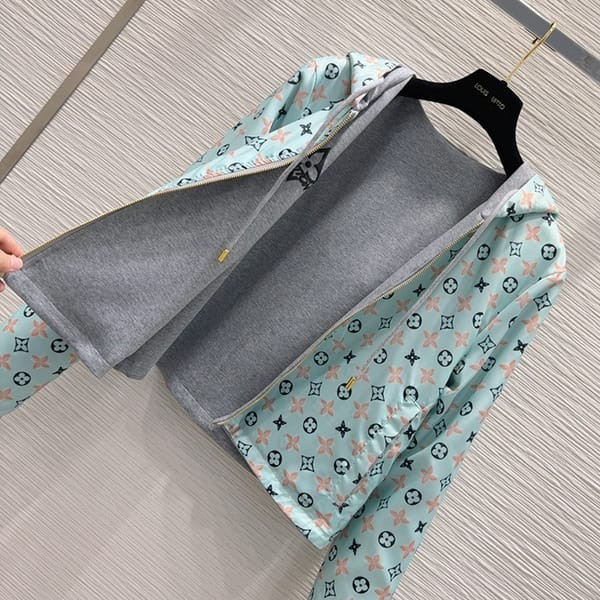 送料無料ルイヴィトン グラデーション パーカー 偽物 ジャケット 上下セット vuy26887
