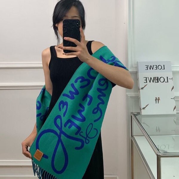大人気！ロエベ 偽物 ウール&カシミヤ ロゴ入りスカーフ loq67780