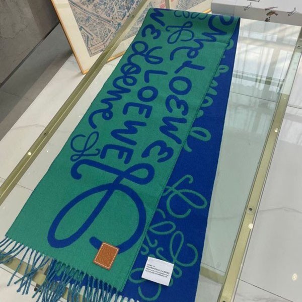 大人気！ロエベ 偽物 ウール&カシミヤ ロゴ入りスカーフ loq67780