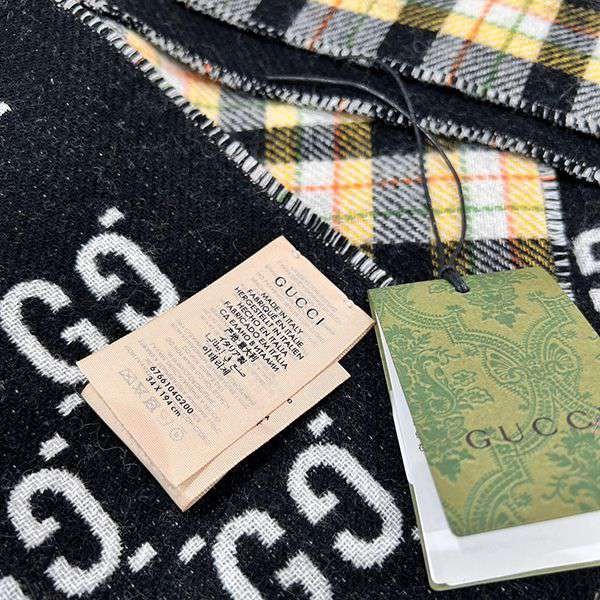 すぐ届 グッチ GGロゴ  ウール マフラー パロディ gus45238