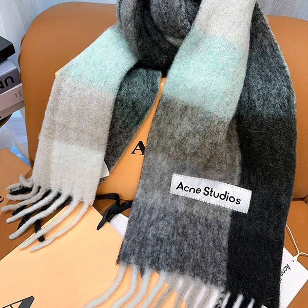 ◆完売間近!◆アクネストゥディオズ 偽物 モヘアチェックスカーフ acg00188