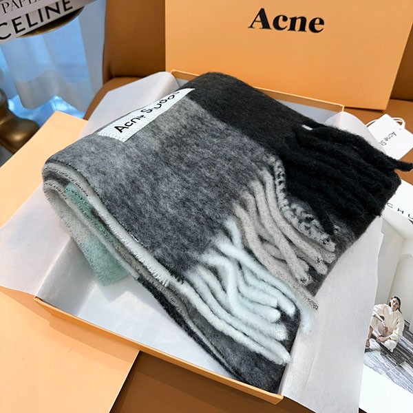 ◆完売間近!◆アクネストゥディオズ 偽物 モヘアチェックスカーフ acg00188