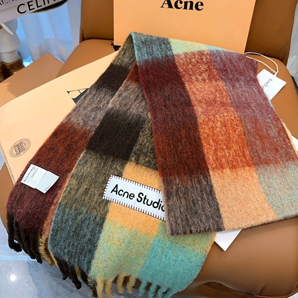 すぐ届く！アクネストゥディオズ 激安 モヘアチェックスカーフ aca47946