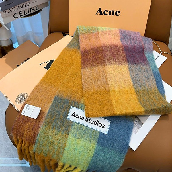 【即日配送】アクネストゥディオズ 偽物 モヘアチェックスカーフ acj67315