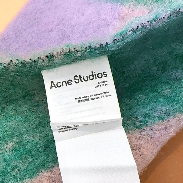 アクネストゥディオズ モヘアチェックスカーフ 激安 ace10300