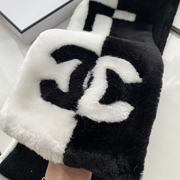 【高級感のあるカシミヤ素材♡】シャネル マフラー パロディ AA7834 B06520