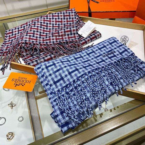★鮮やかで素敵な色合い♪【エルメス】カシミア マフラー N級品★ ers58928