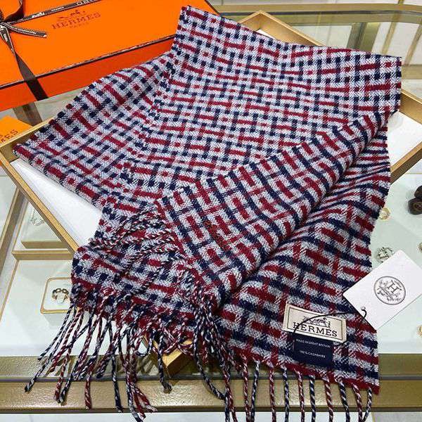 ★鮮やかで素敵な色合い♪【エルメス】カシミア マフラー N級品★ ers58928