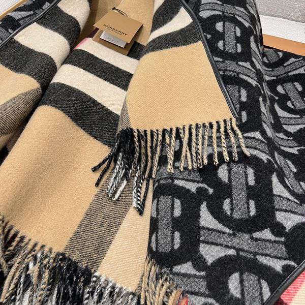 限定希少♪バーバリー ウールカシミア リバーシブル ケープ 偽物 8042219