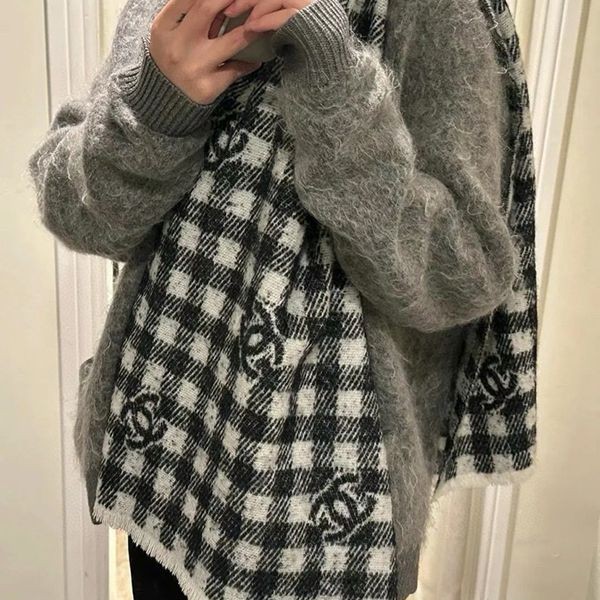 上品あったか素材♡【シャネル】マフラー パロディ AAA347 B17733 NZJ06
