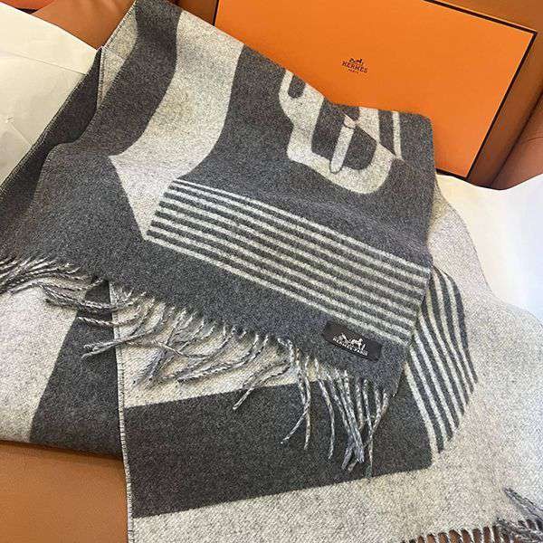 【エルメス】ストール コピー Casaque Sangle a Boucle カシミア フリンジ era17054