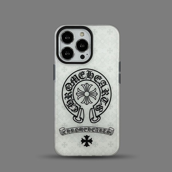 クロムハーツ iphoneケース 14 コピー CHクロス ホワイトスマホケース Kus97845