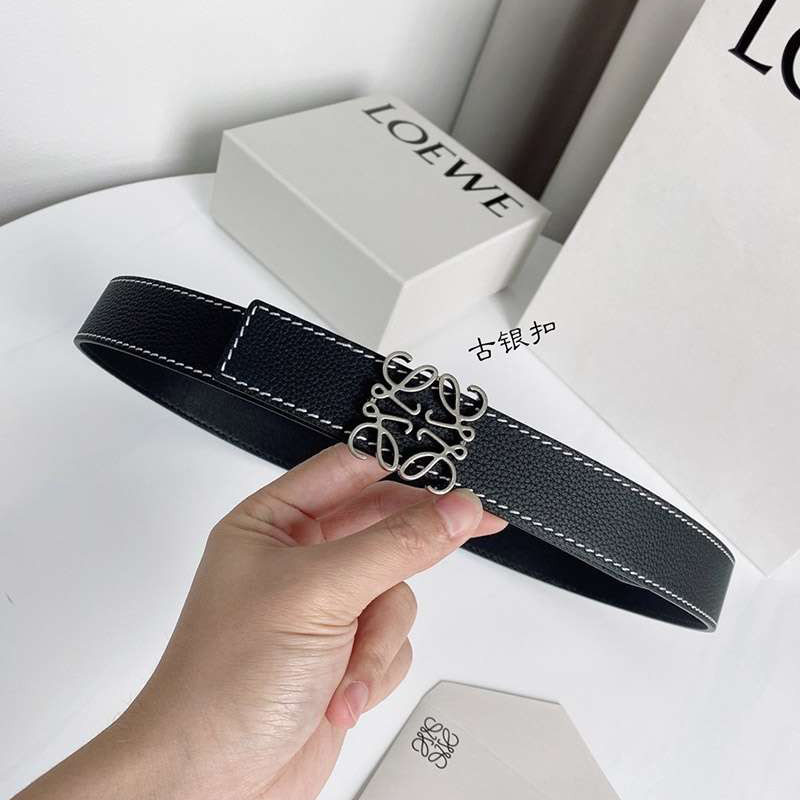 ★日本!!人気！ロエベ カーフレザー アナグラムバックルリバーシブルベルト 偽物 lov92314
