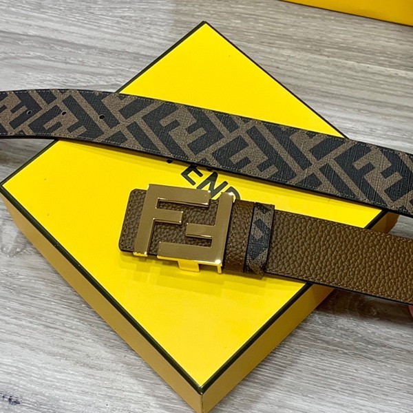 【人気商品】フェンディ グレーレザー ベルトコピー リバーシブル fee82856