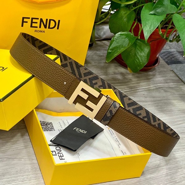 【人気商品】フェンディ グレーレザー ベルトコピー リバーシブル fee82856