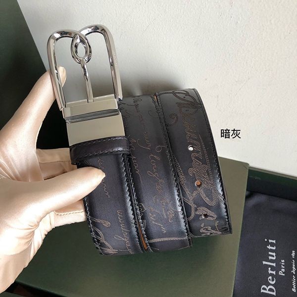 定番 【ベルルッティ コピー】刻印入り リバーシブル ベルト ベネチアレザー製 bek77044