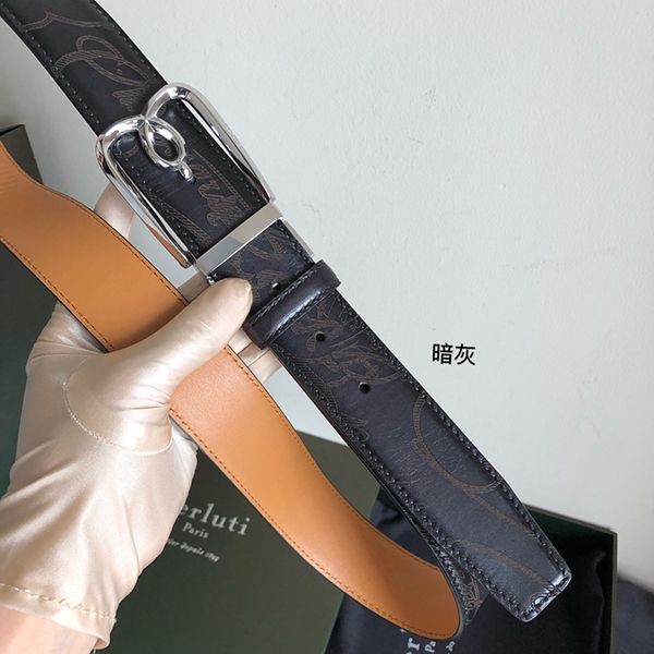 定番 【ベルルッティ コピー】刻印入り リバーシブル ベルト ベネチアレザー製 bek77044