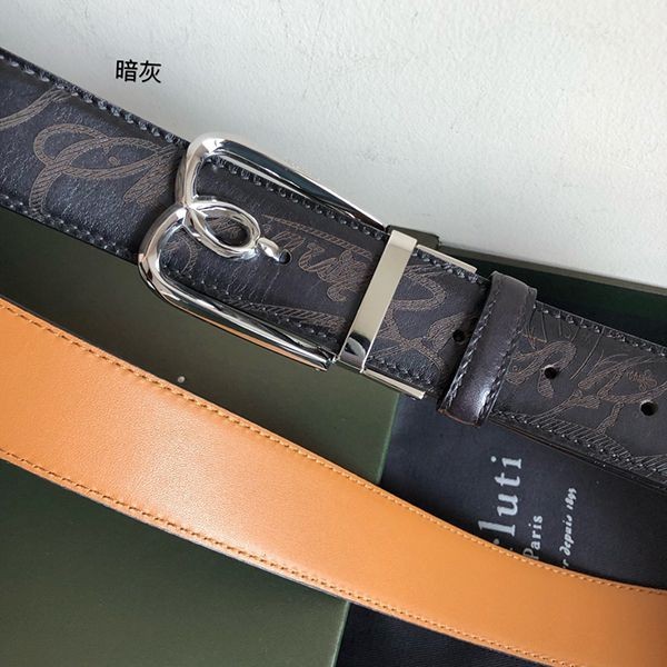 定番 【ベルルッティ コピー】刻印入り リバーシブル ベルト ベネチアレザー製 bek77044