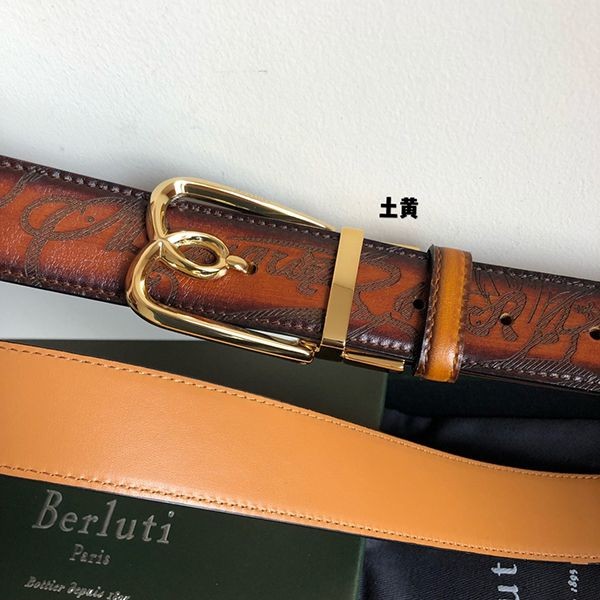 目を惹く逸品！【ベルルッティ】刻印入り リバーシブル ベルト ベネチアレザー製 beg52949
