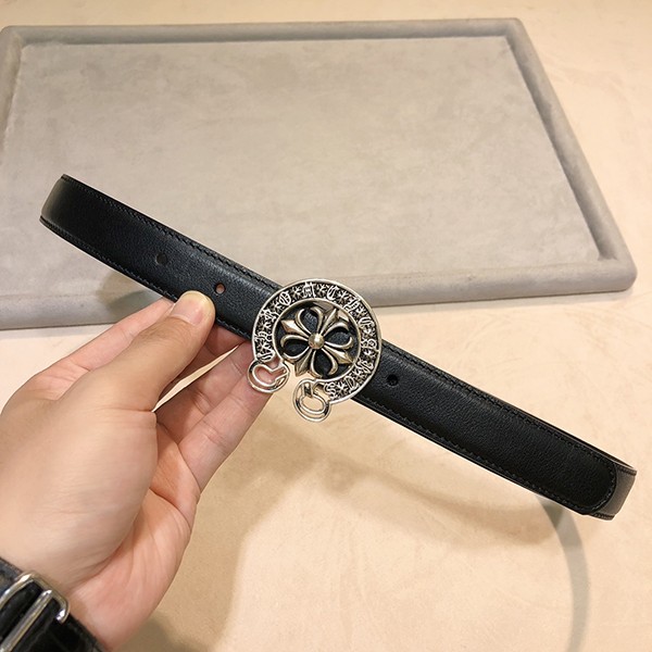 追跡付き 安いクロムハーツ クロステイルモチーフバックルレザーベルト フェイク Kut35797